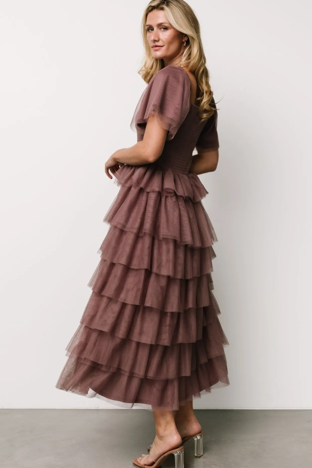Online Baltic Born Cherise Tulle Tiered Dress | Dusty Lavender DustyLavender