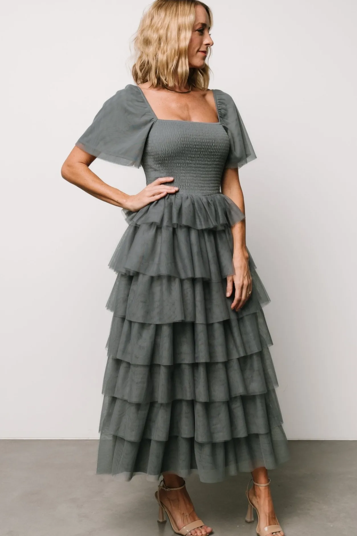 New Baltic Born Cherise Tulle Tiered Dress | Blue Sage BlueSage