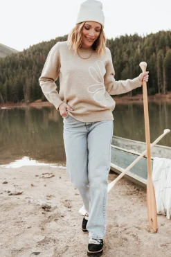 Sale Baltic Born Cherish Flower Sweater | Natural