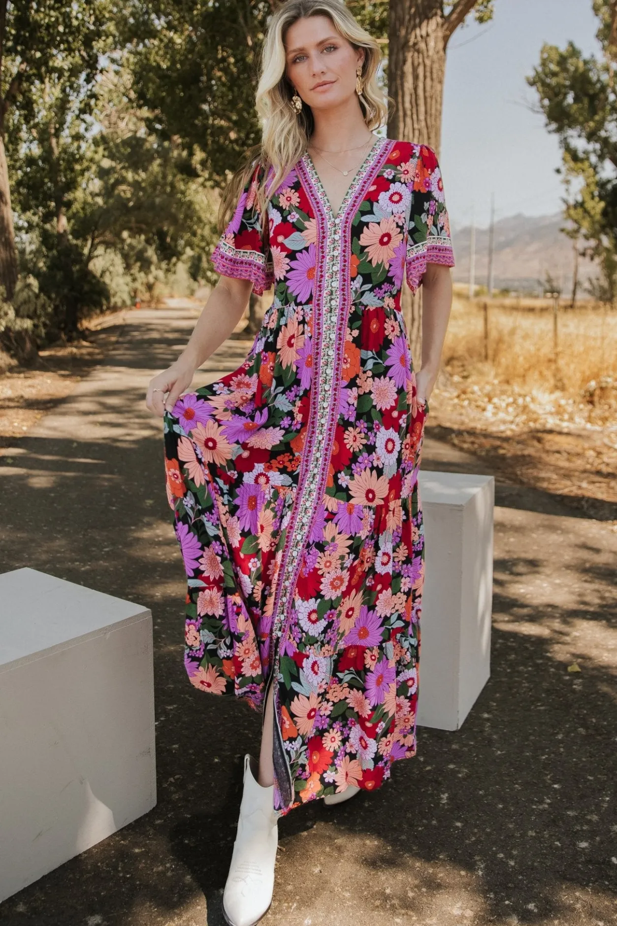 Best Baltic Born Cheryl Maxi Dress | Black Multi BlackMulti