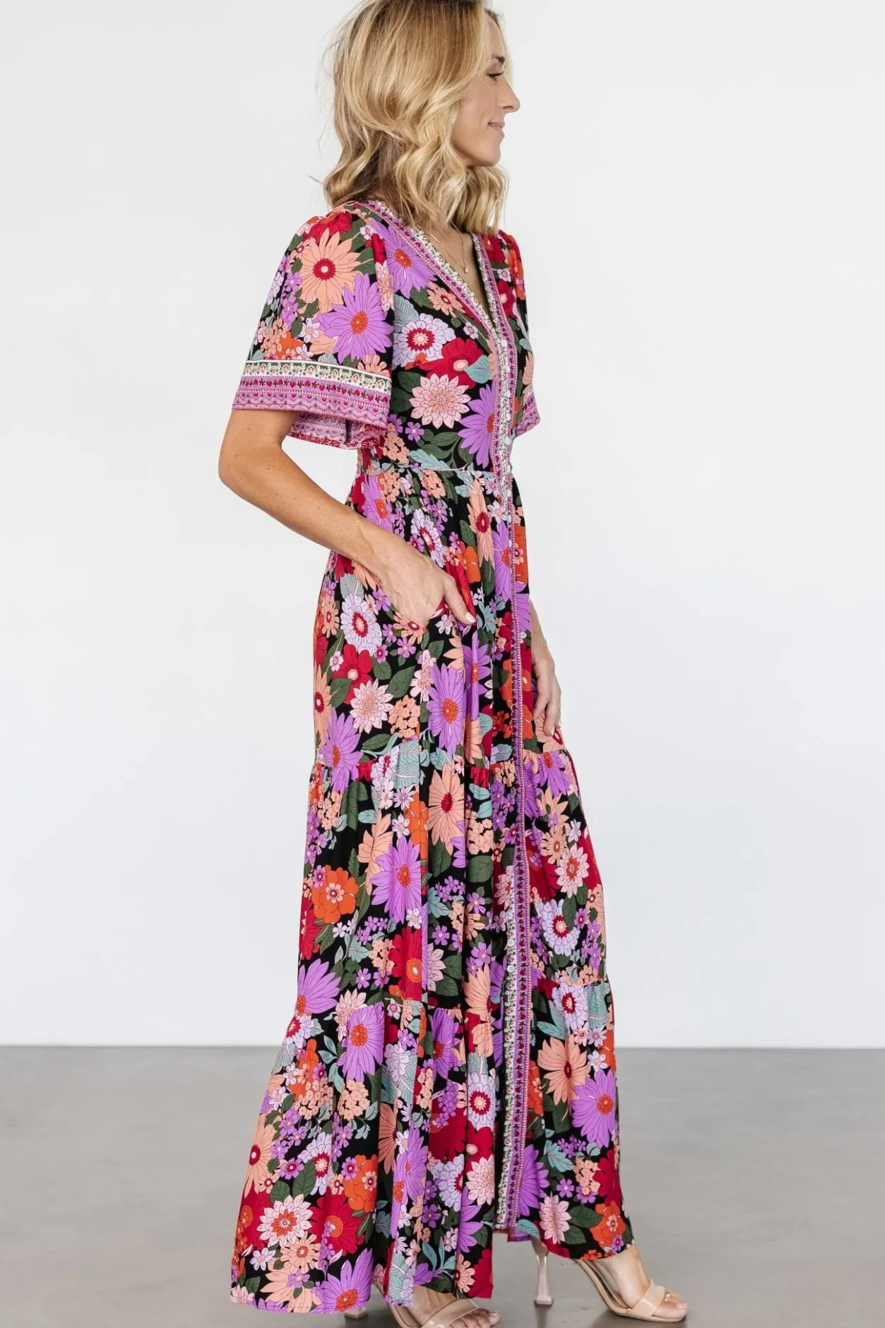 Best Baltic Born Cheryl Maxi Dress | Black Multi BlackMulti