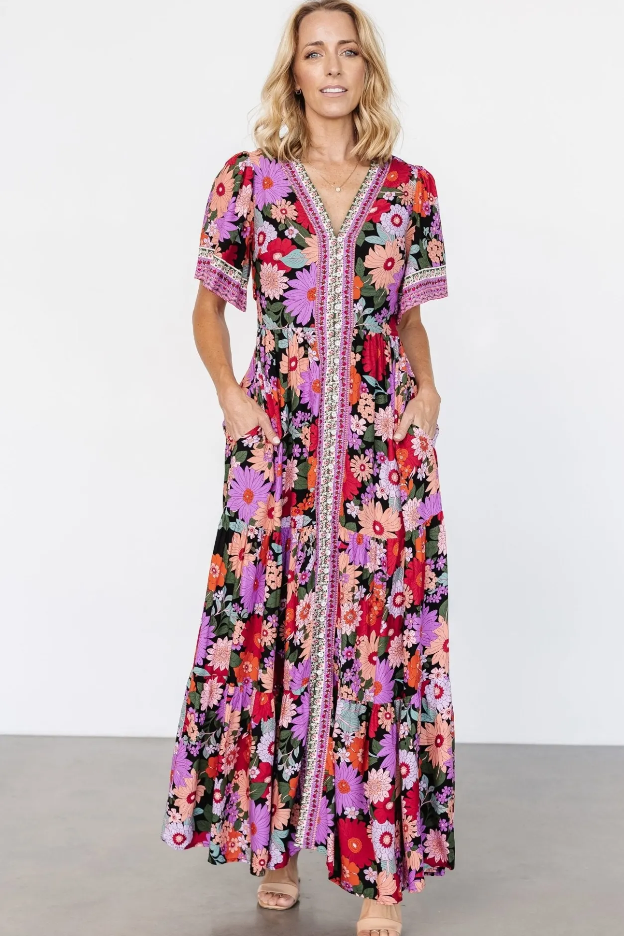 Best Baltic Born Cheryl Maxi Dress | Black Multi BlackMulti