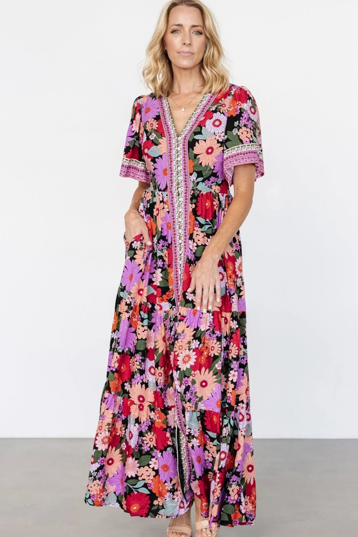 Best Baltic Born Cheryl Maxi Dress | Black Multi BlackMulti