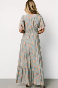 Fashion Baltic Born Cheryl Maxi Dress | Dusty Blue Floral DustyBlueFloral