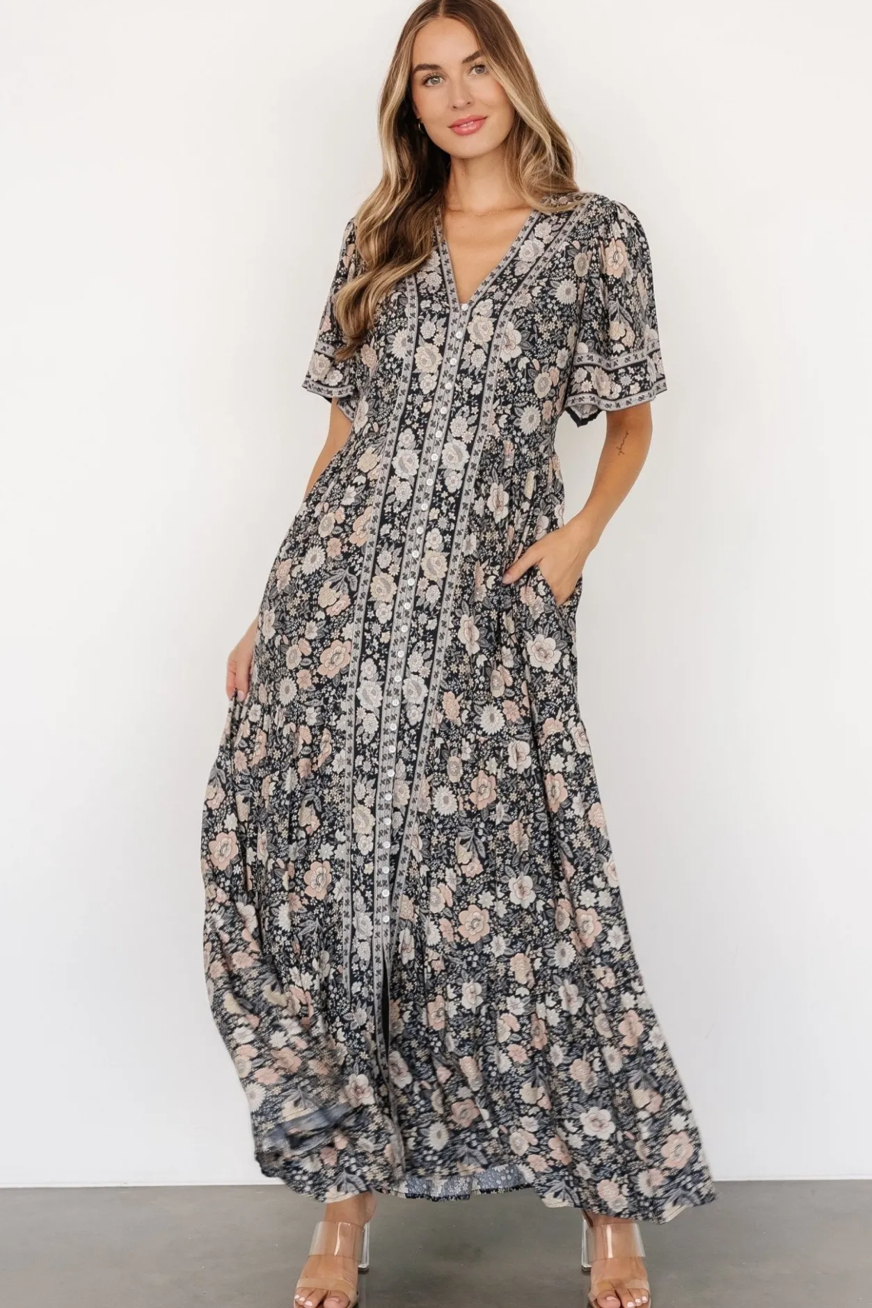 Online Baltic Born Cheryl Maxi Dress | Midnight Floral MidnightFloral