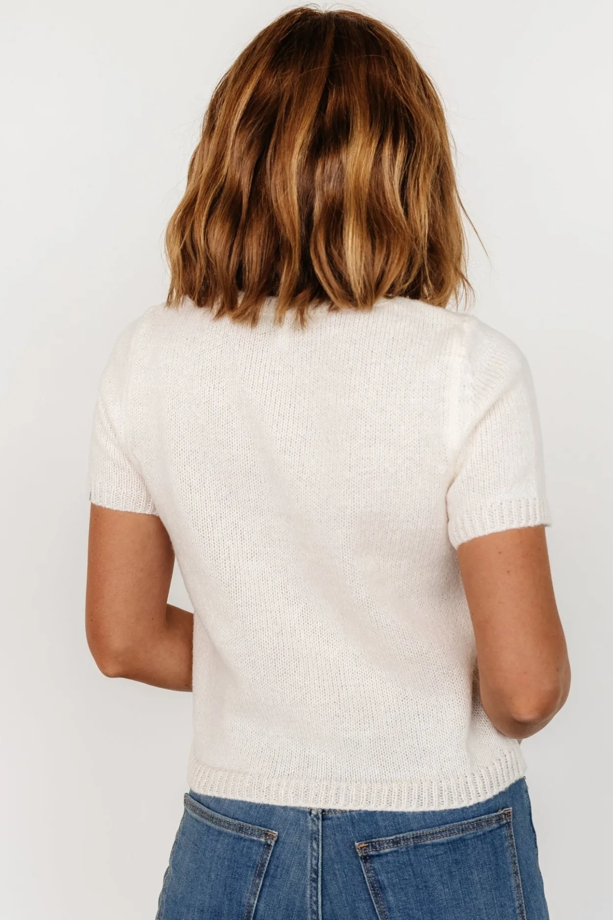 New Baltic Born Chloe Bow Sweater | Cream