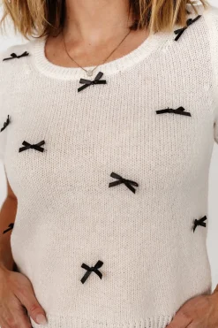 New Baltic Born Chloe Bow Sweater | Cream
