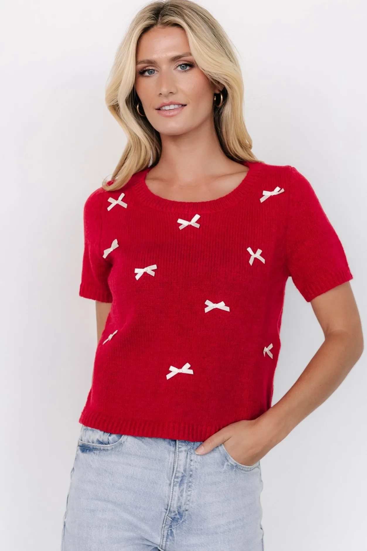 Online Baltic Born Chloe Bow Sweater | Red