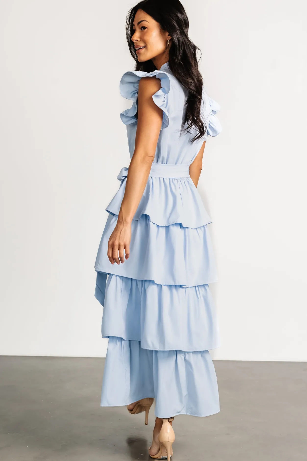 Clearance Baltic Born Chrysanthi Tiered Dress | Light Blue LightBlue