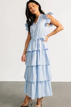Clearance Baltic Born Chrysanthi Tiered Dress | Light Blue LightBlue