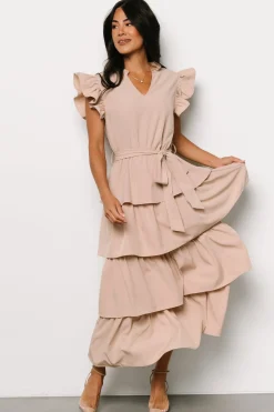 Discount Baltic Born Chrysanthi Tiered Dress | Natural