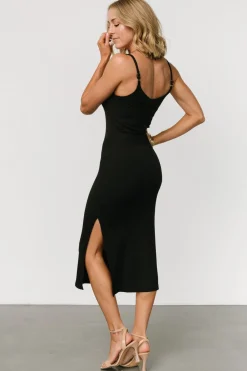 Hot Baltic Born Claremont Ribbed Dress | Black