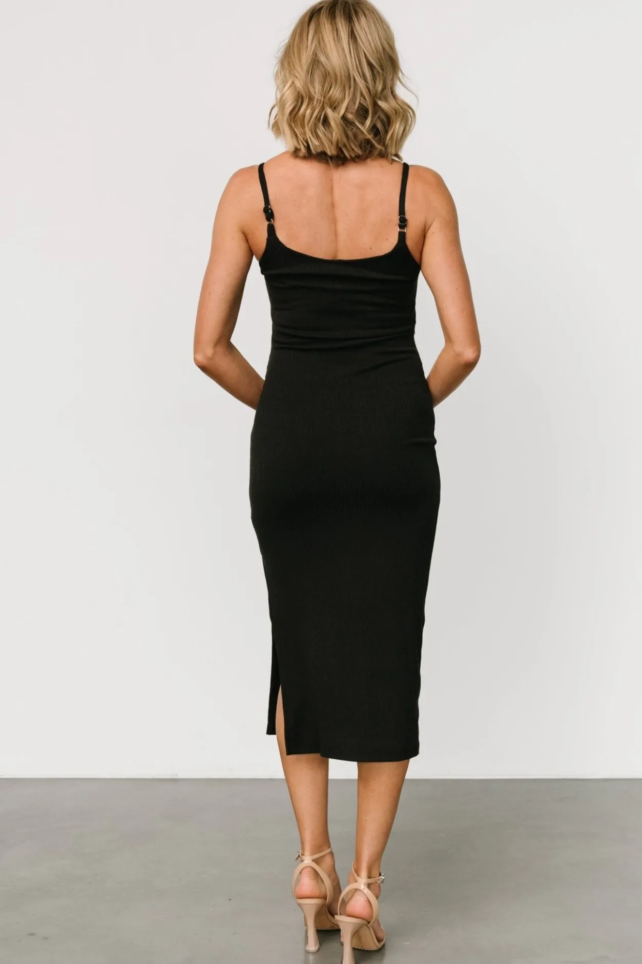 Hot Baltic Born Claremont Ribbed Dress | Black