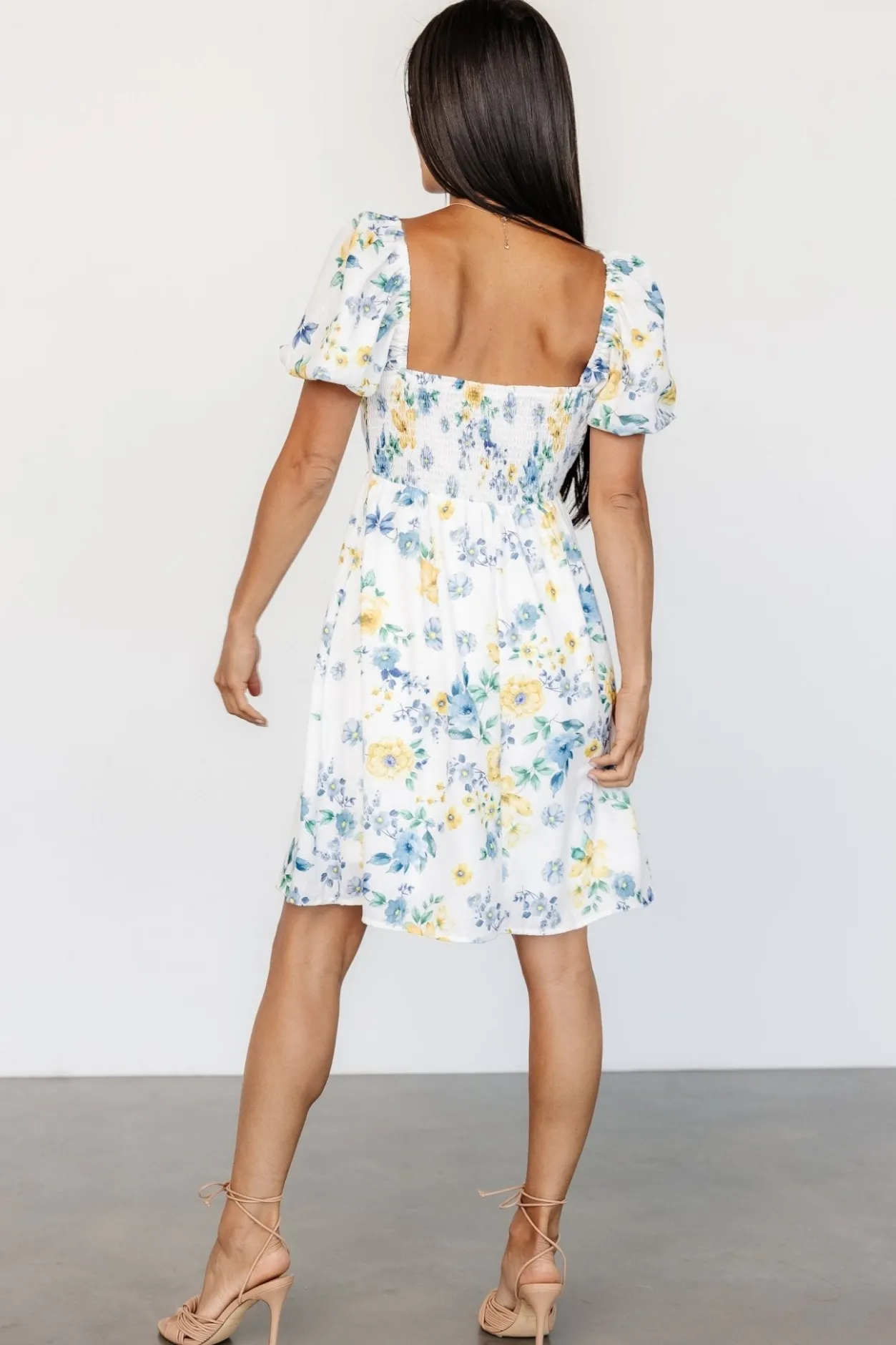 Hot Baltic Born Clarette Short Dress | White Floral WhiteFloral