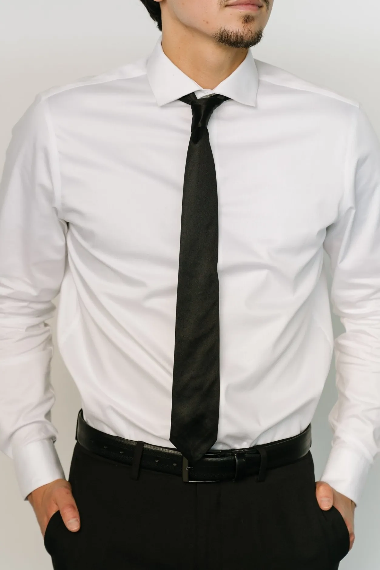 Clearance Baltic Born Classic Satin Tie | Black