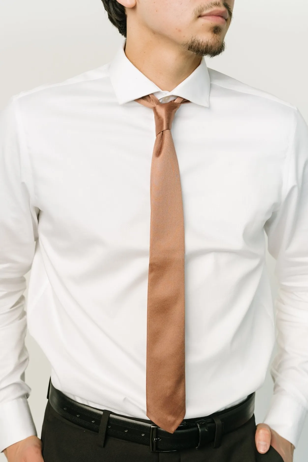 Online Baltic Born Classic Satin Tie | Bronze