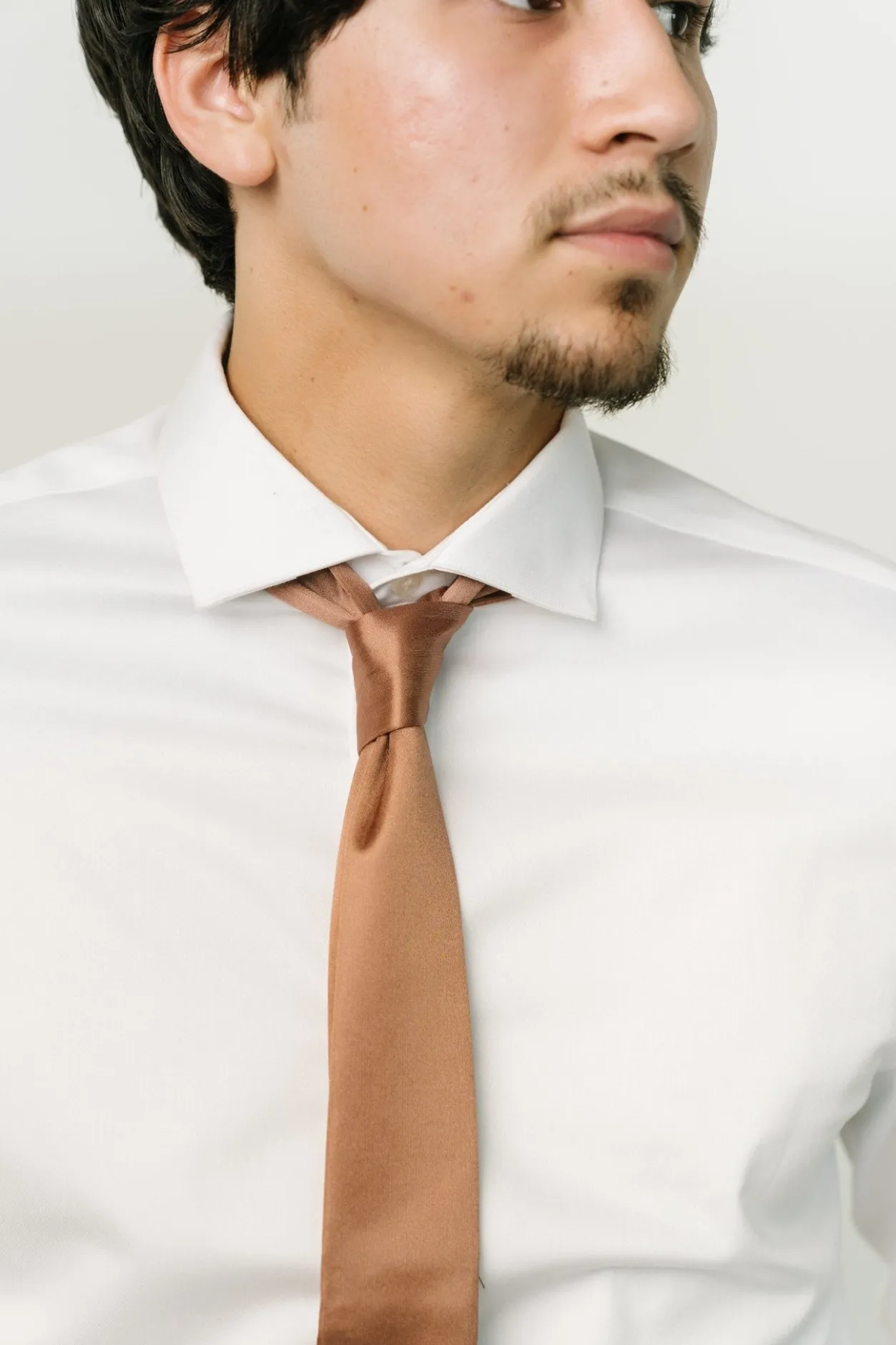 Online Baltic Born Classic Satin Tie | Bronze