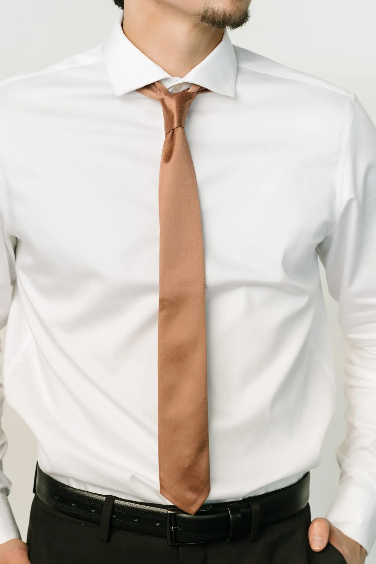 Online Baltic Born Classic Satin Tie | Bronze