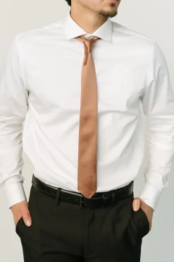 Online Baltic Born Classic Satin Tie | Bronze