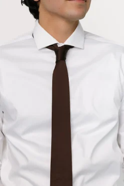 Online Baltic Born Classic Satin Tie | Espresso