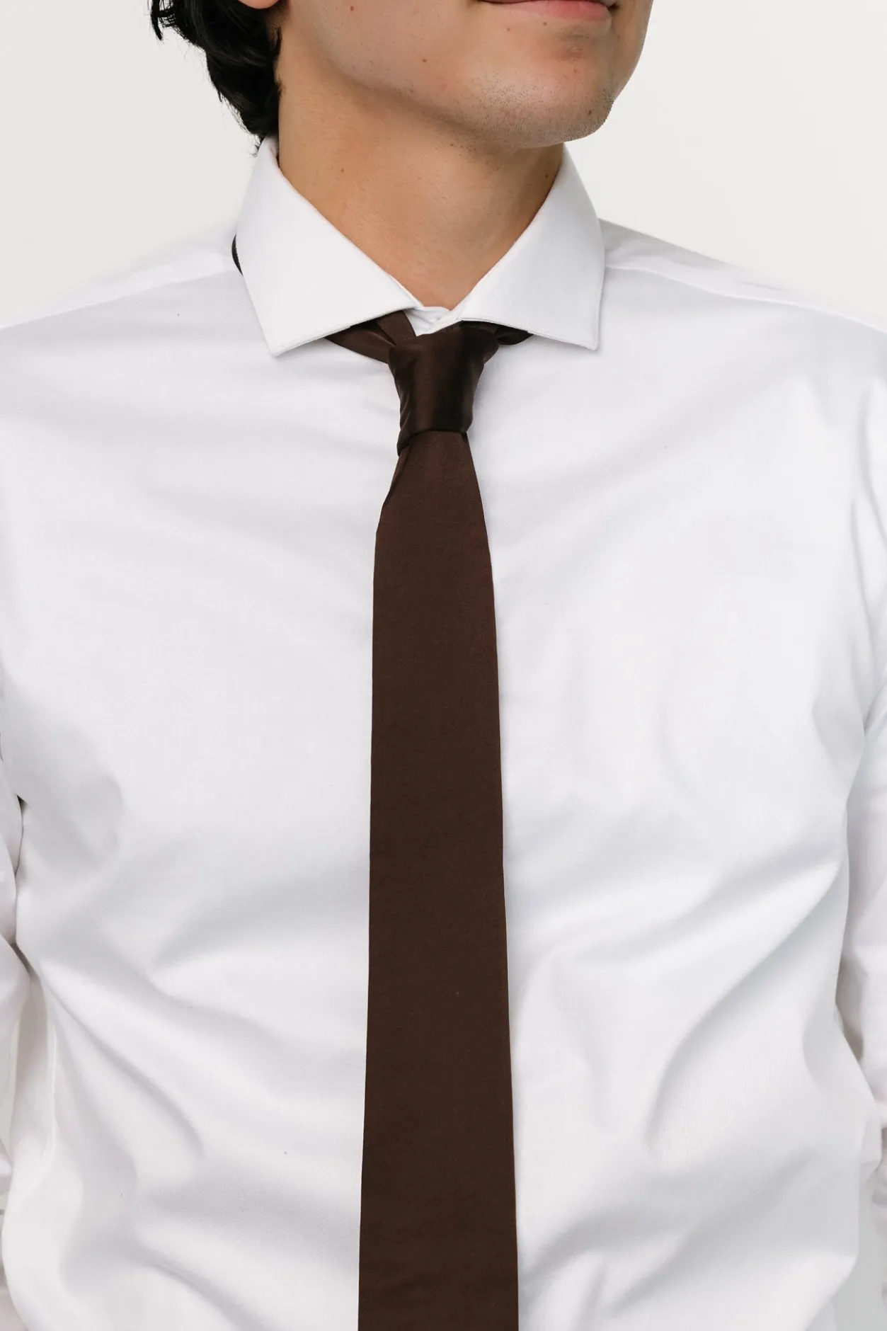 Online Baltic Born Classic Satin Tie | Espresso