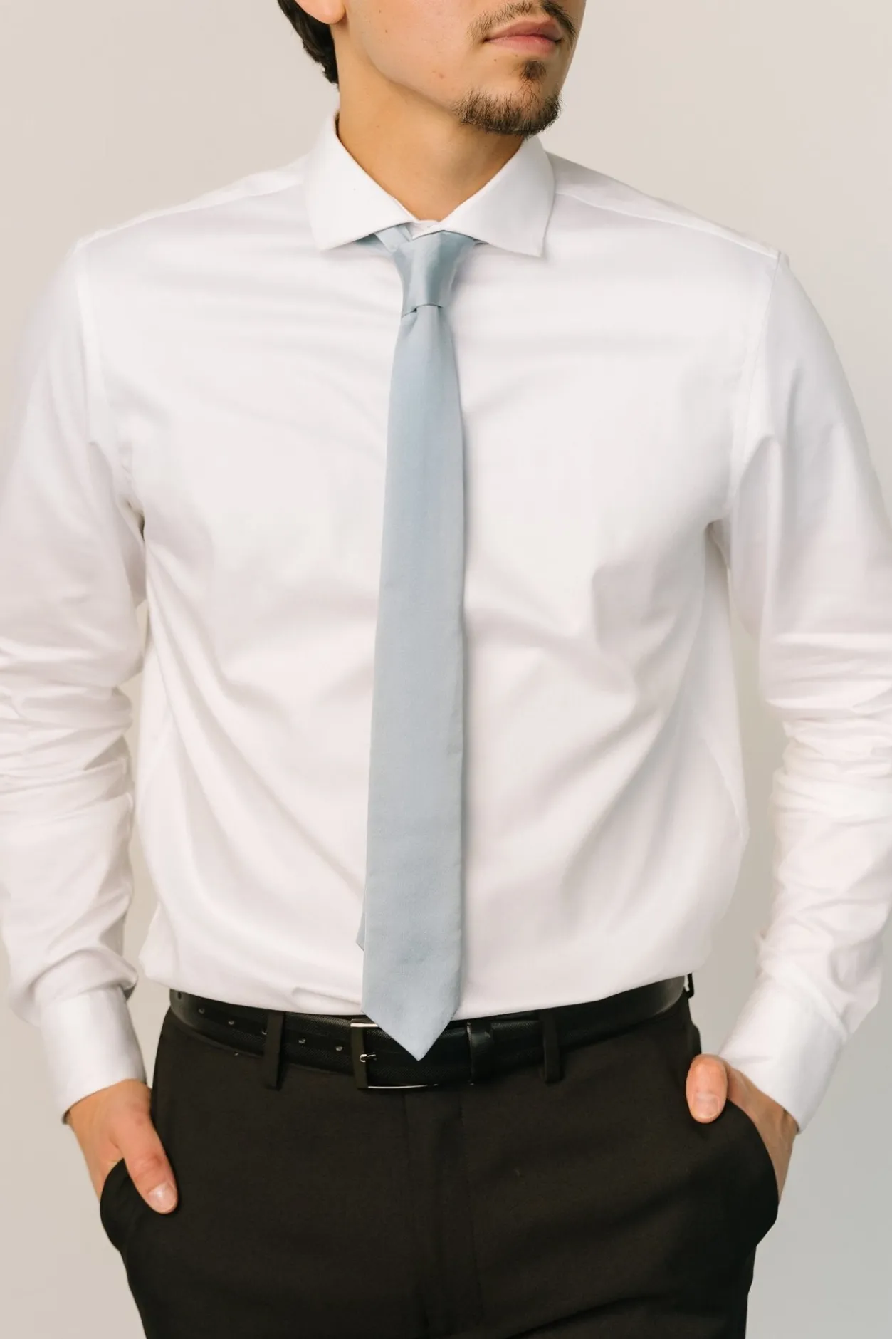 Clearance Baltic Born Classic Satin Tie | Light Blue LightBlue