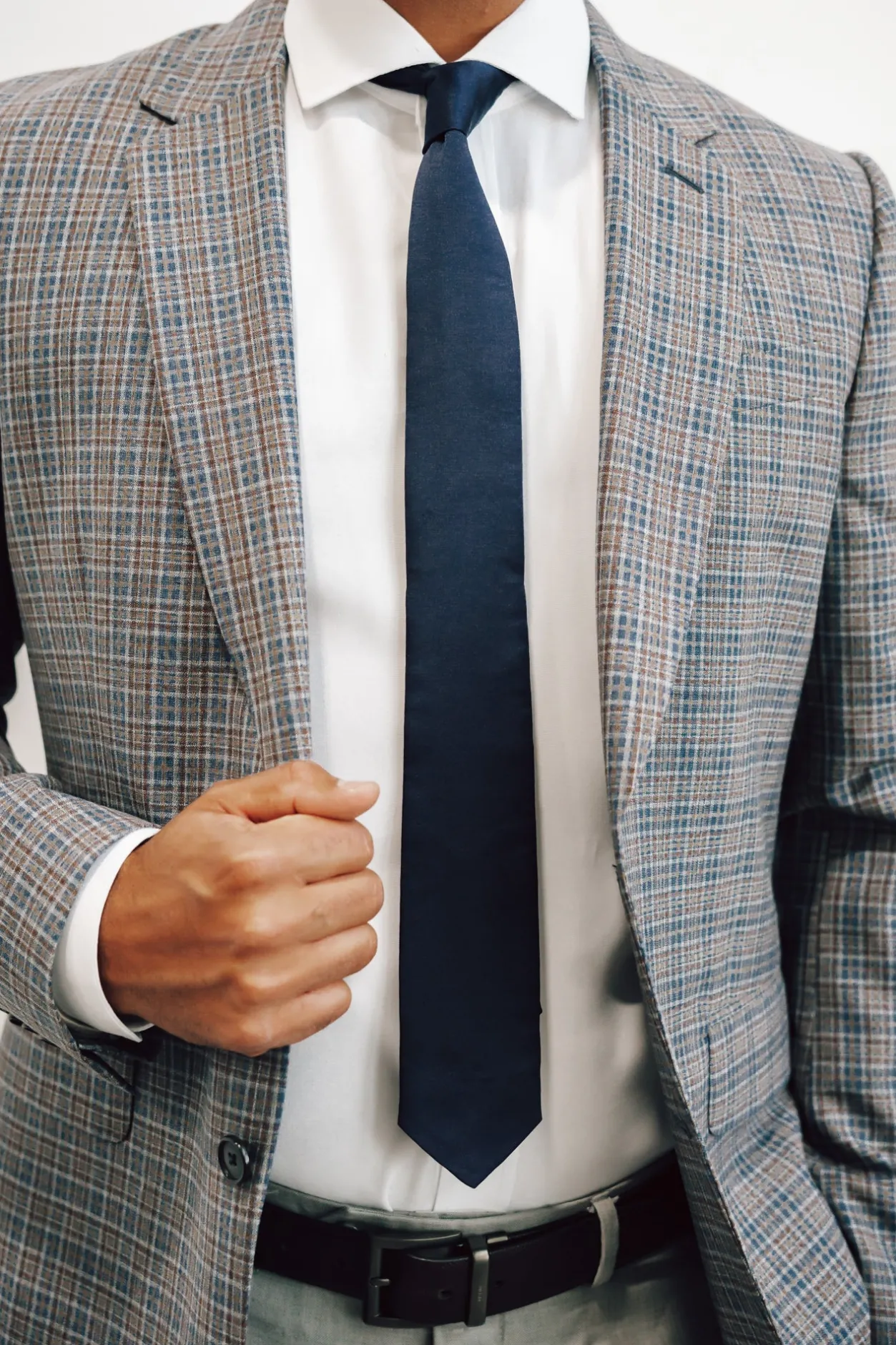 New Baltic Born Classic Satin Tie | Navy