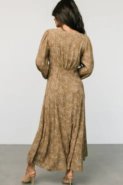 Clearance Baltic Born Claudine Maxi Dress | Dusty Brown Print DustyBrownPrint