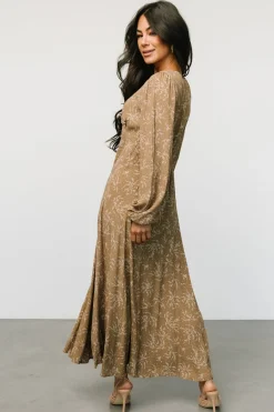 Clearance Baltic Born Claudine Maxi Dress | Dusty Brown Print DustyBrownPrint