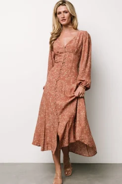 Clearance Baltic Born Claudine Maxi Dress | Dusty Clay Print DustyClayPrint