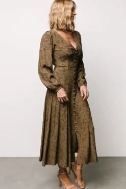 Outlet Baltic Born Claudine Maxi Dress | Olive Print OlivePrint