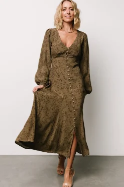 Outlet Baltic Born Claudine Maxi Dress | Olive Print OlivePrint