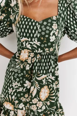 New Baltic Born Clea Sweetheart Mini Dress | Olive Multi OliveMulti