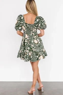 New Baltic Born Clea Sweetheart Mini Dress | Olive Multi OliveMulti