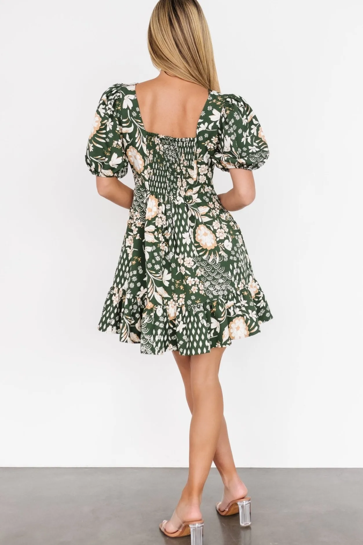 New Baltic Born Clea Sweetheart Mini Dress | Olive Multi OliveMulti