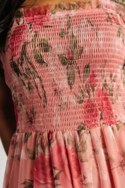 Best Baltic Born Clementine Tulle Midi Dress | Pink Rose Floral PinkRoseFloral