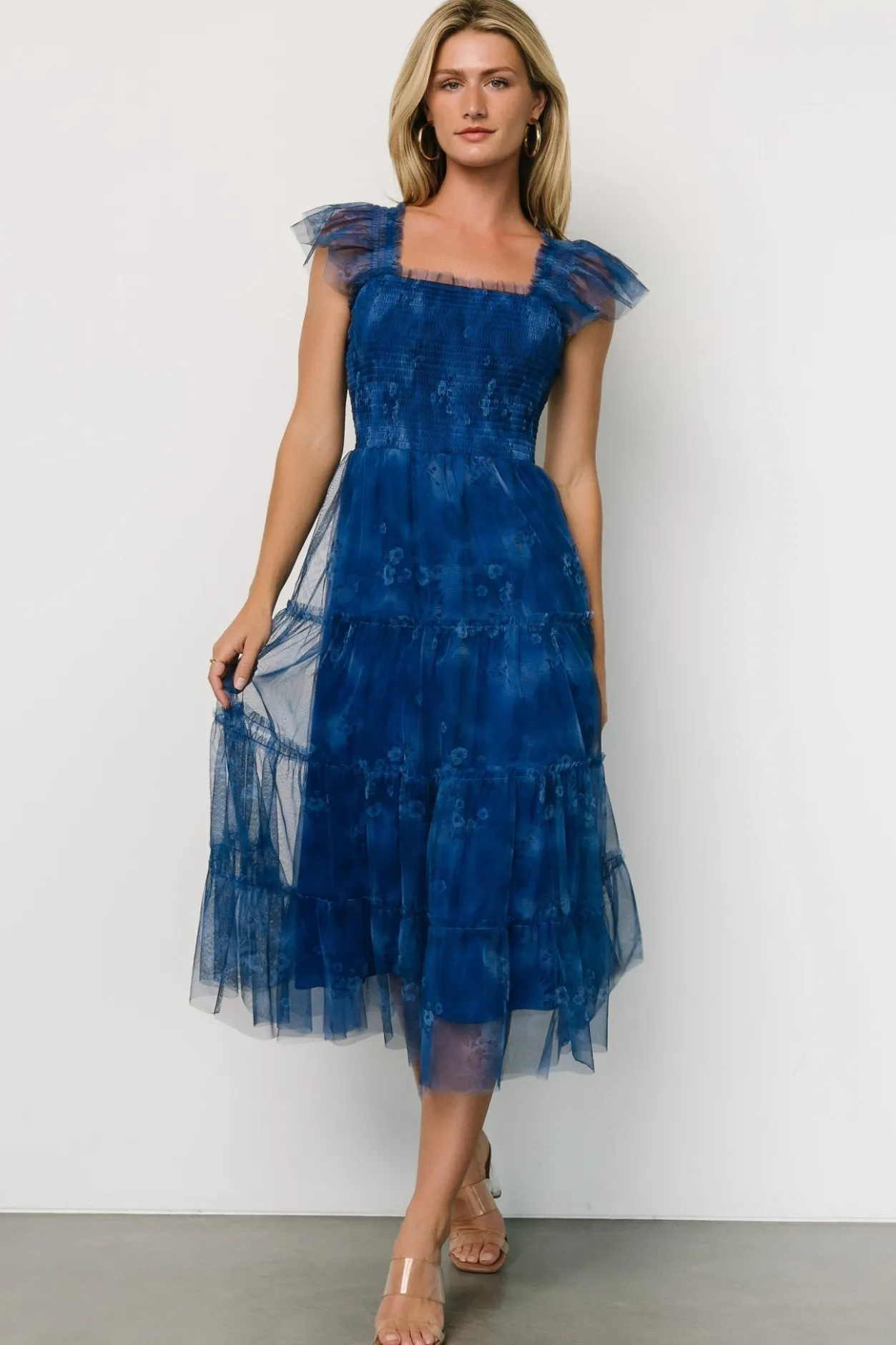 Online Baltic Born Clementine Tulle Midi Dress | Cobalt