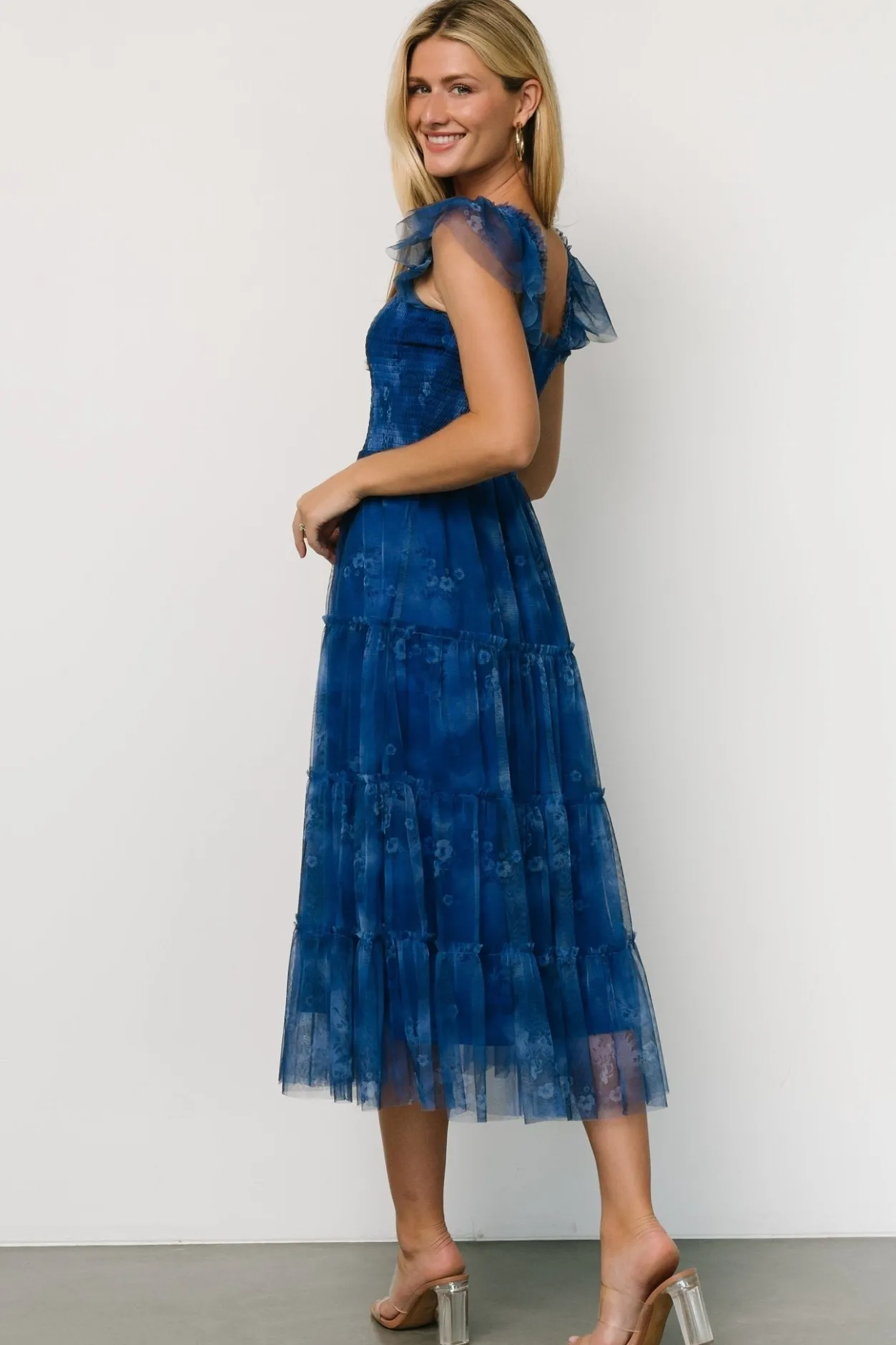 Online Baltic Born Clementine Tulle Midi Dress | Cobalt