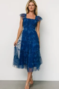 Online Baltic Born Clementine Tulle Midi Dress | Cobalt