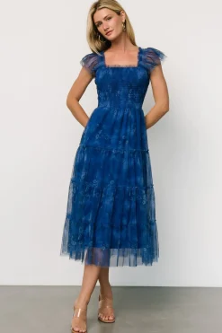 Online Baltic Born Clementine Tulle Midi Dress | Cobalt
