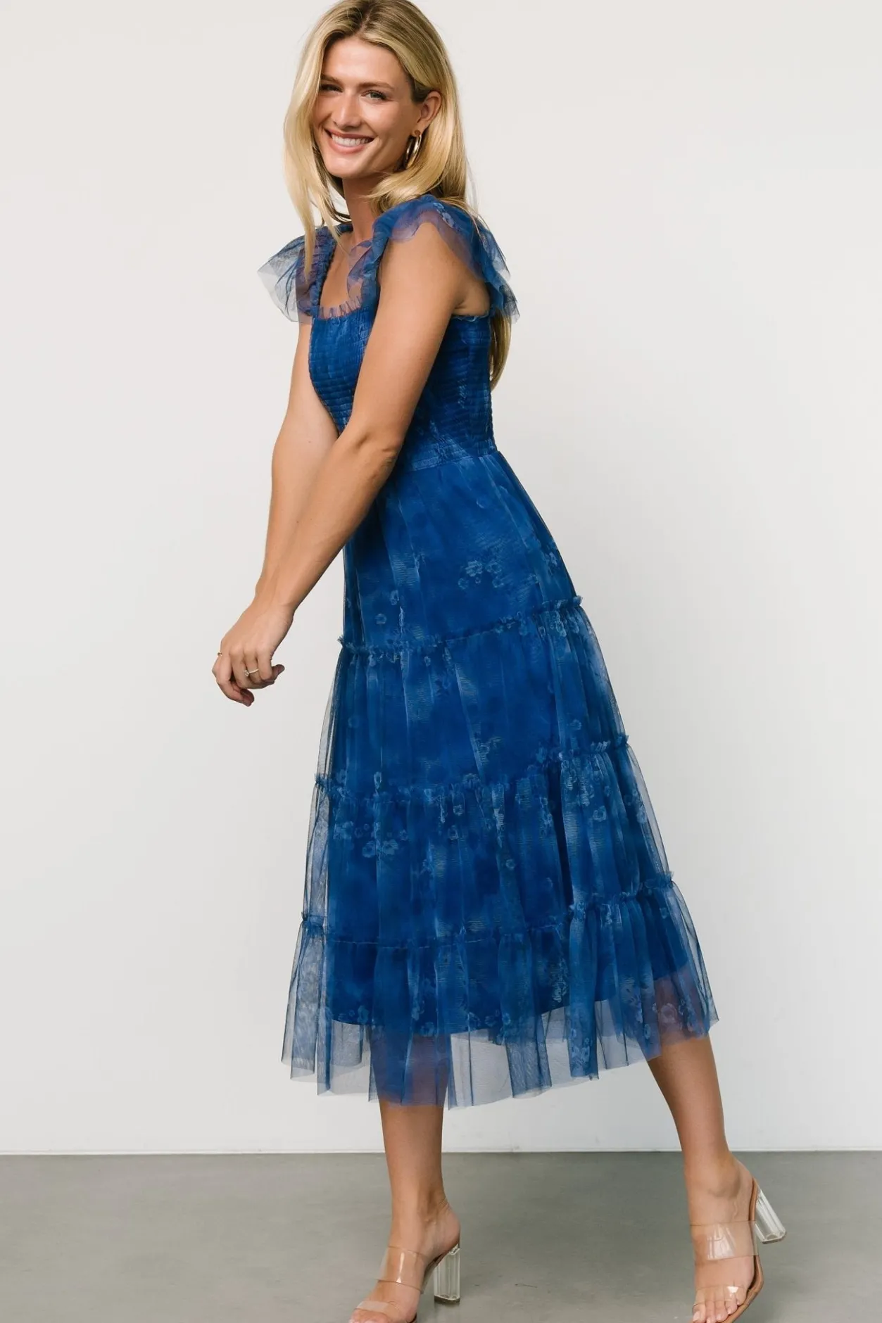 Online Baltic Born Clementine Tulle Midi Dress | Cobalt