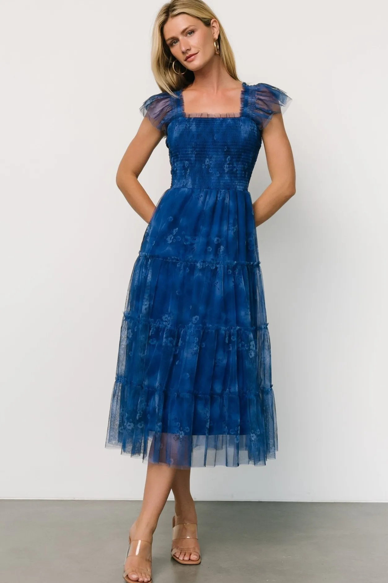 Online Baltic Born Clementine Tulle Midi Dress | Cobalt