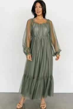 Discount Baltic Born Cleobelle Maxi Dress | Dusty Olive DustyOlive