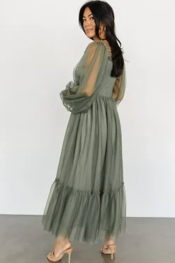 Discount Baltic Born Cleobelle Maxi Dress | Dusty Olive DustyOlive