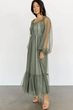 Discount Baltic Born Cleobelle Maxi Dress | Dusty Olive DustyOlive