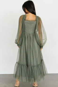 Discount Baltic Born Cleobelle Maxi Dress | Dusty Olive DustyOlive