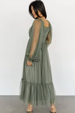 Discount Baltic Born Cleobelle Maxi Dress | Dusty Olive DustyOlive