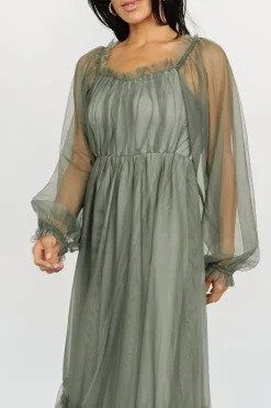 Discount Baltic Born Cleobelle Maxi Dress | Dusty Olive DustyOlive