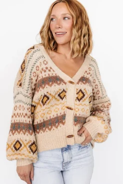 Hot Baltic Born Cody Knit Cardigan | Taupe Multi TaupeMulti