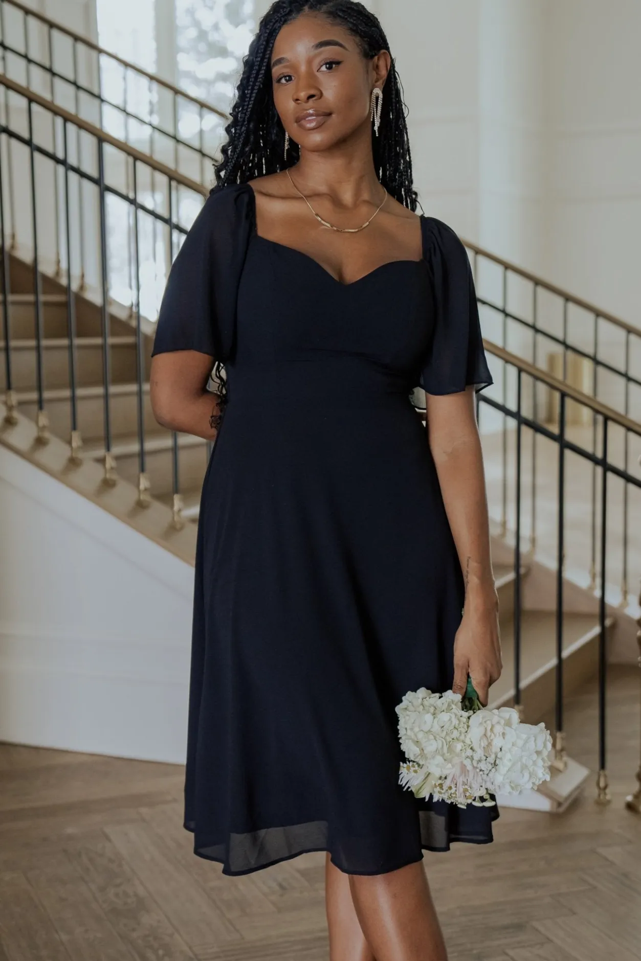 Hot Baltic Born Colette Sweetheart Midi Dress | Black
